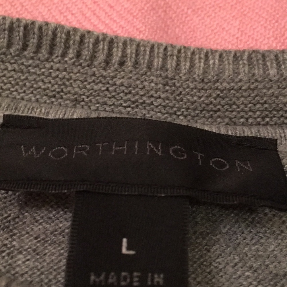 WORTHINGTON Basic Gray Sweater - Picture 5 of 6